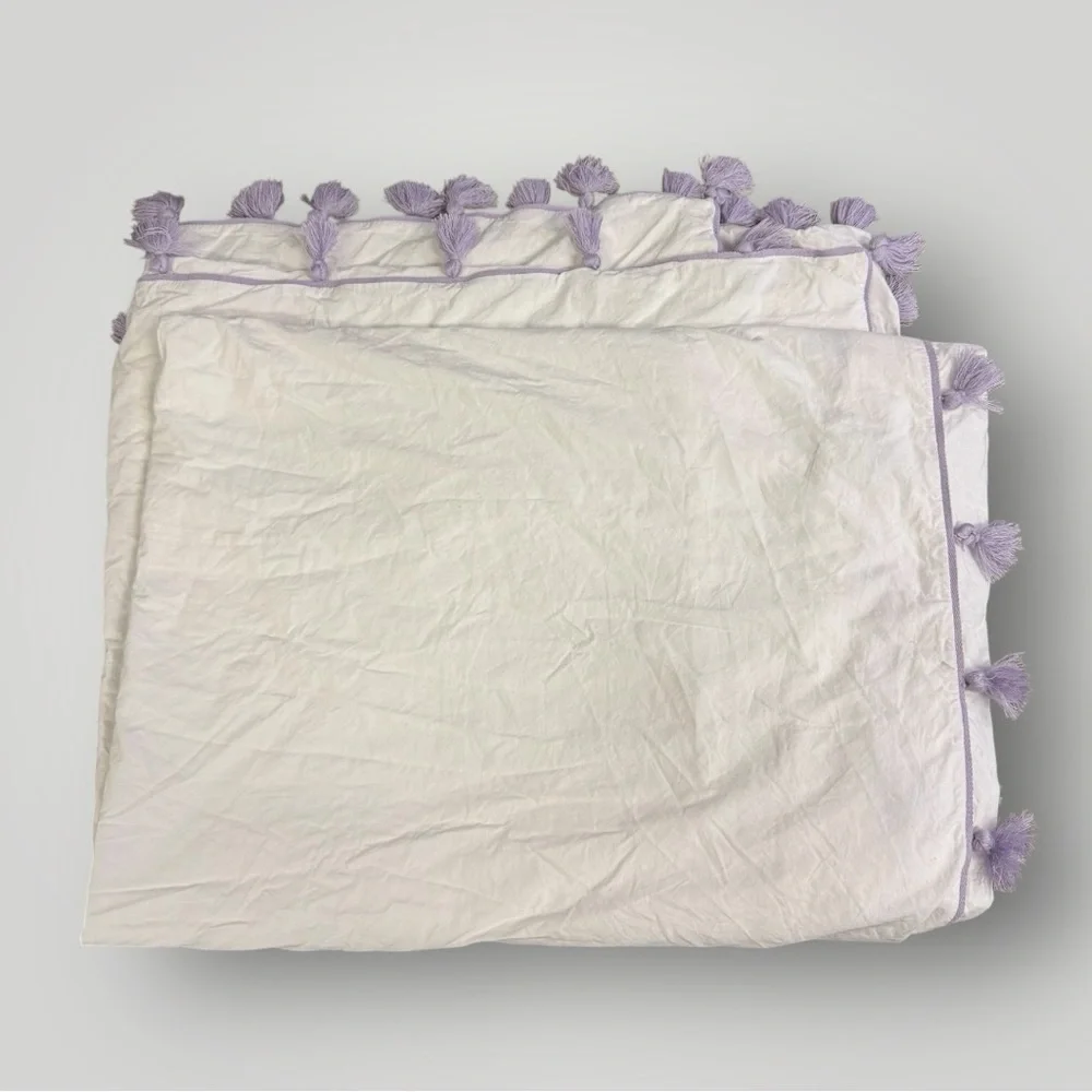 Pottery Barn Teen‎ Tassel Duvet Cover Twin Purple